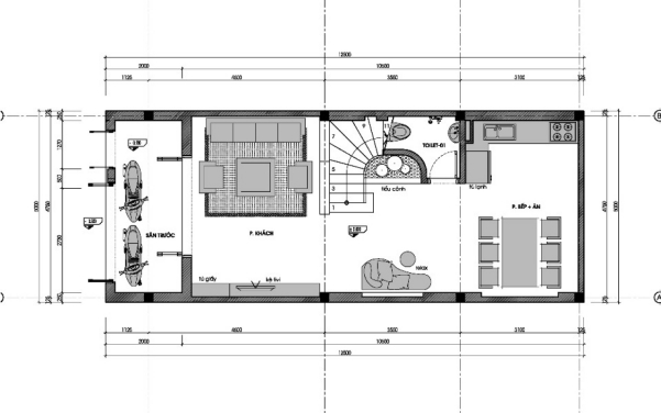 Thiết kế nhà ống 3 tầng 60m2 - hình 4