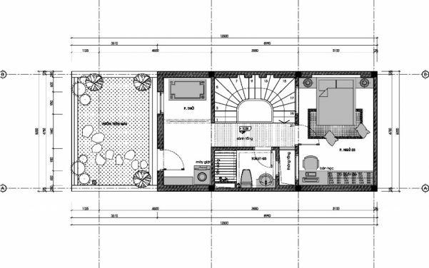 Thiết kế nhà ống 3 tầng 60m2 - hình 6