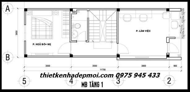 Mẫu nhà ống đẹp diện tích 40m2 - hình 3